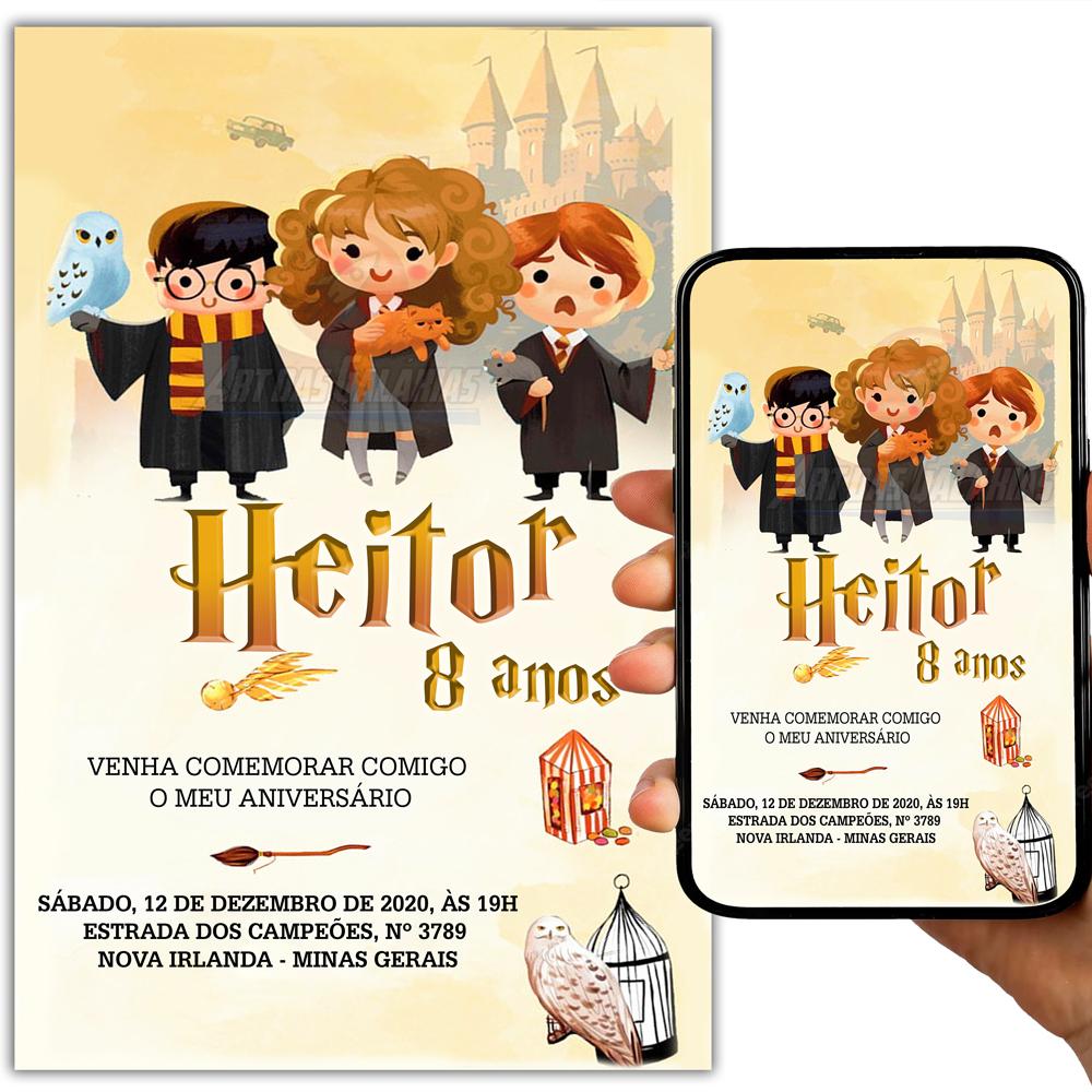 Convite Digital Harry Potter