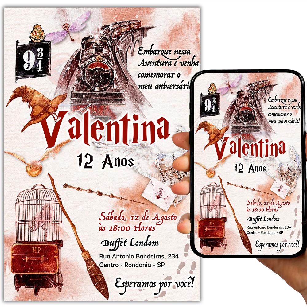 Convite Digital Harry Potter