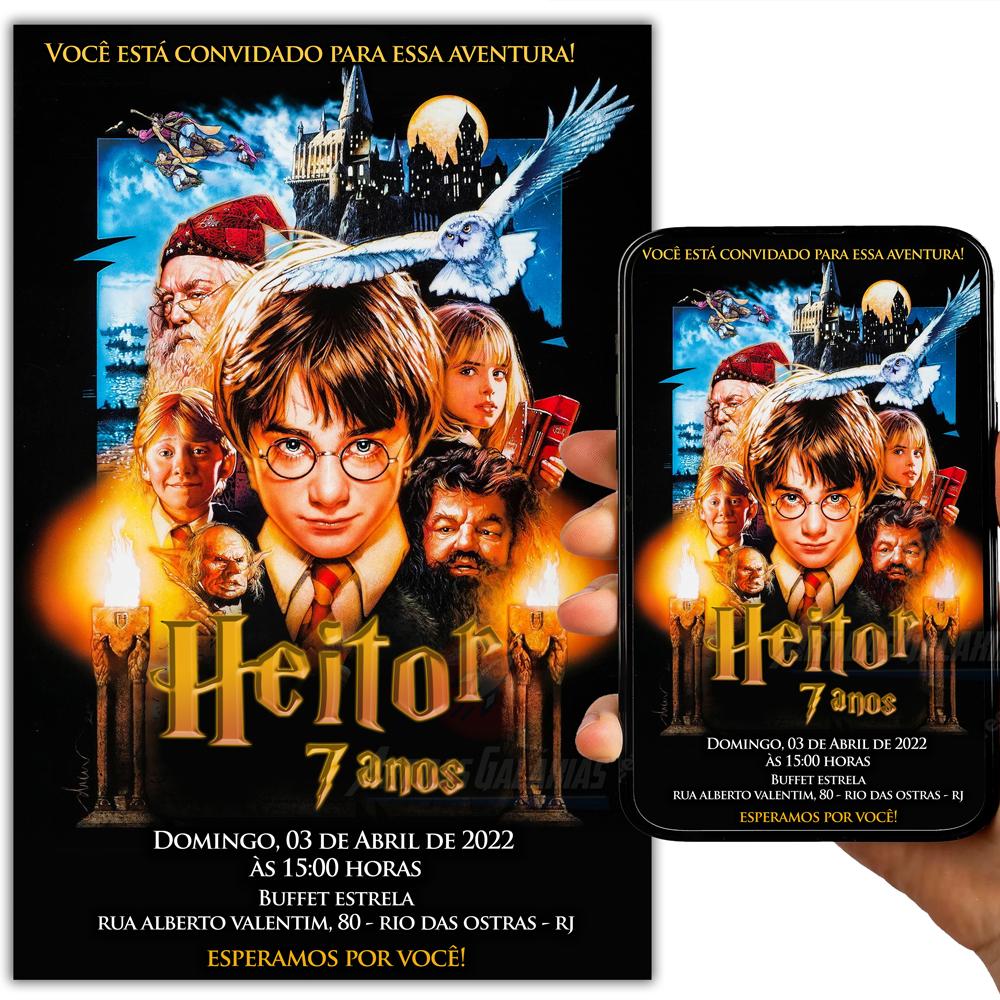 Convite Digital Harry Potter
