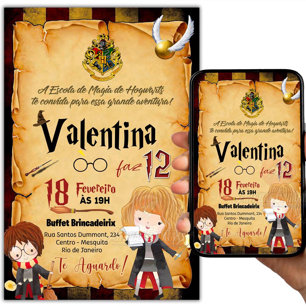 Convite Digital Harry Potter