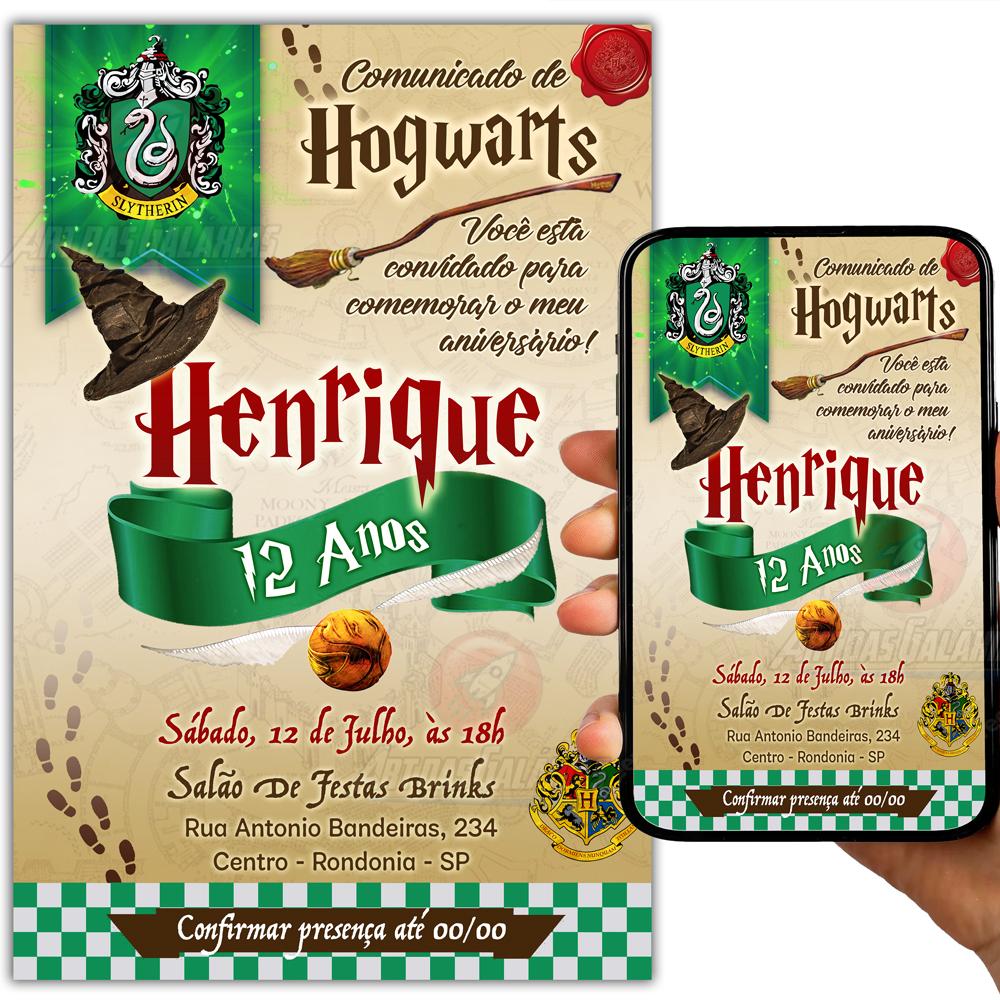 Convite Digital Harry Potter