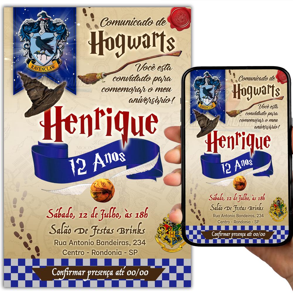 Convite Digital Harry Potter