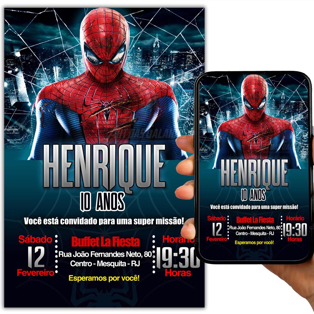 Convite Digital Homem Aranha