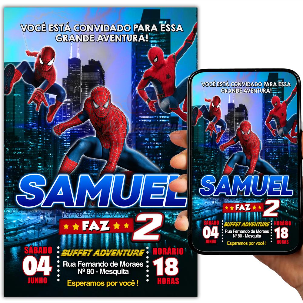 Convite Digital Homem Aranha