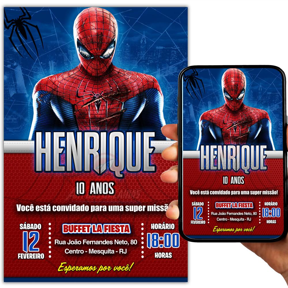 Convite Digital Homem Aranha