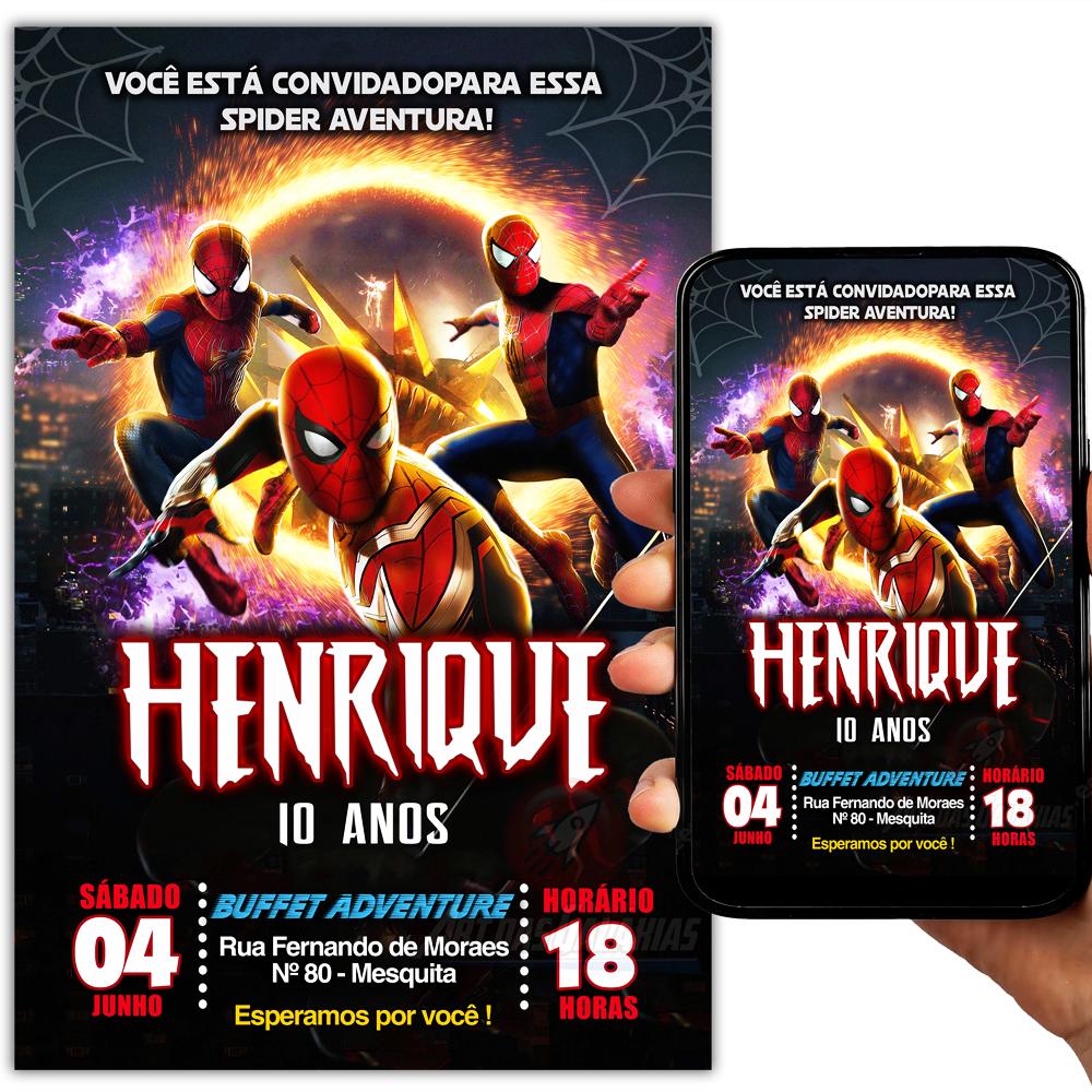 Convite Digital Homem Aranha