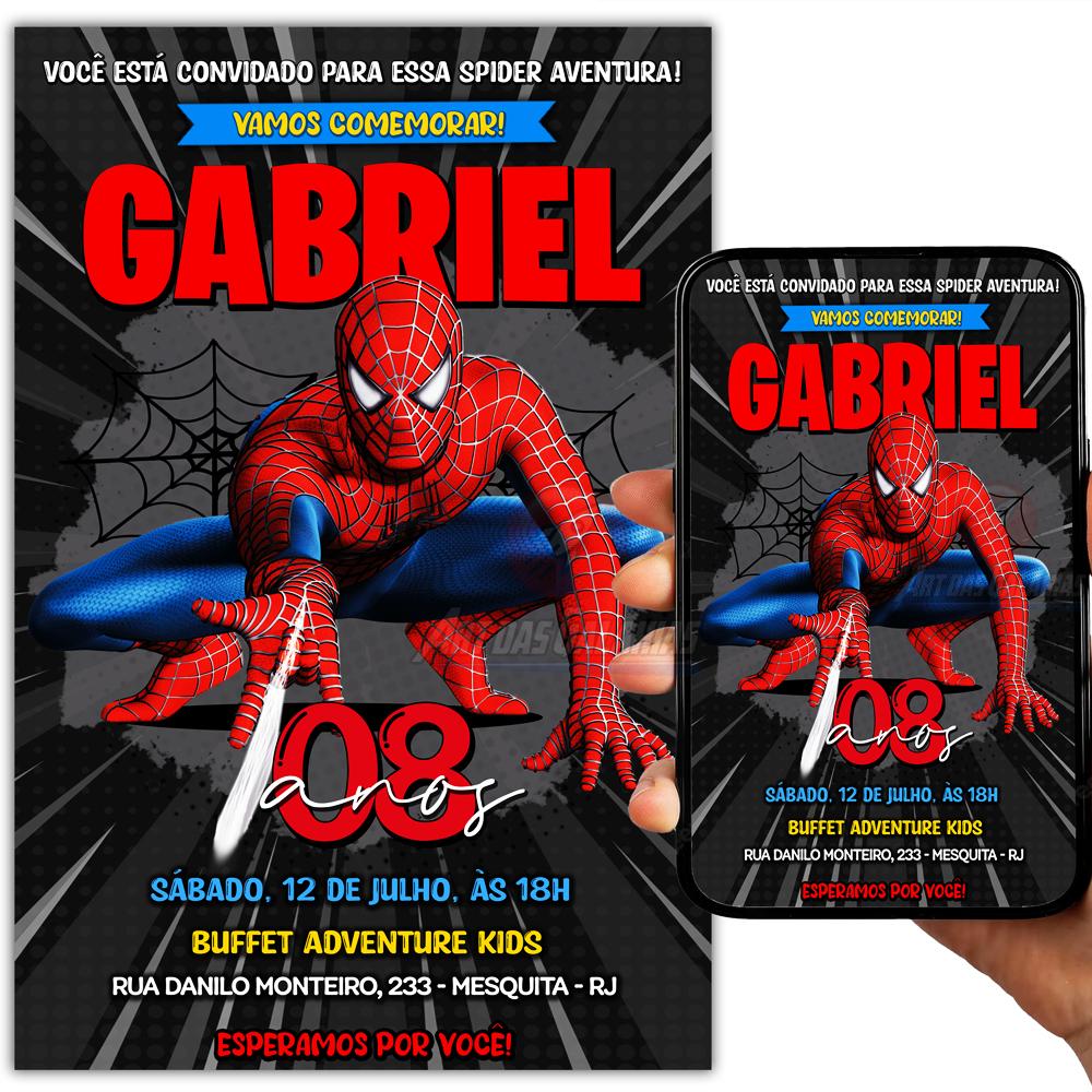Convite Digital Homem Aranha