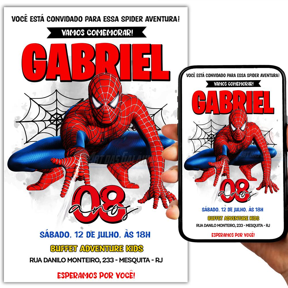 Convite Digital Homem Aranha