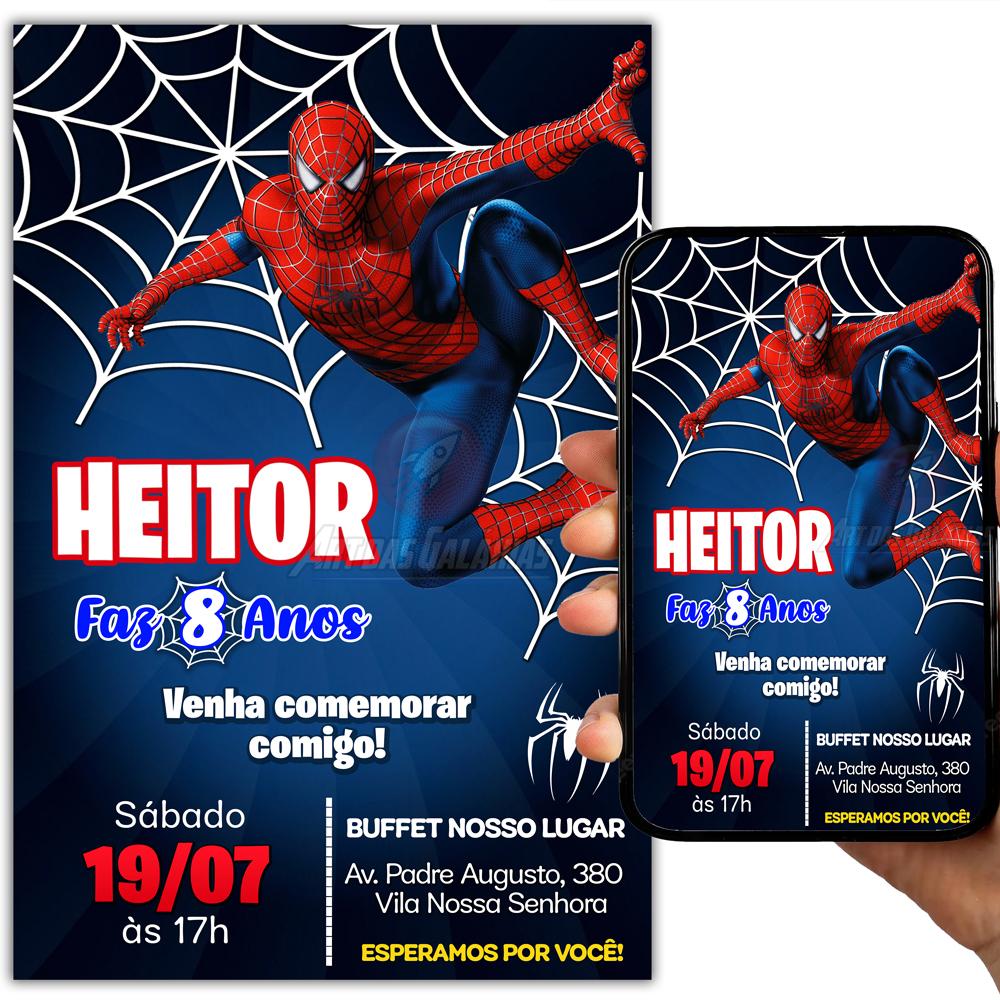 Convite Digital Homem Aranha