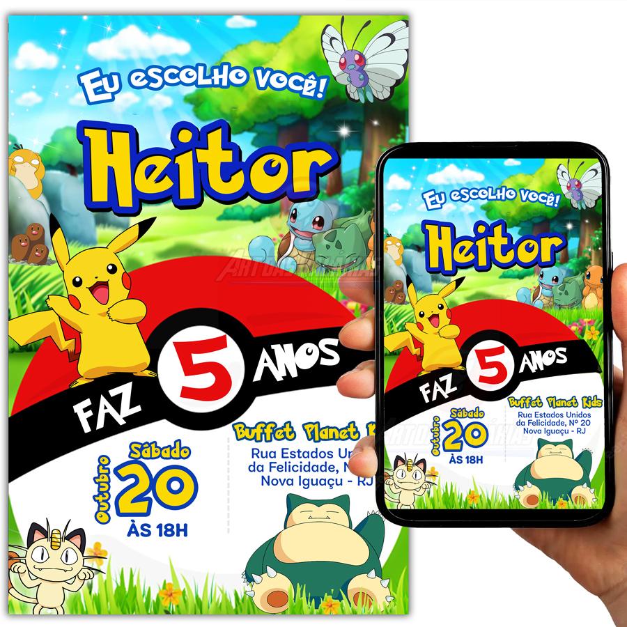 Convite Digital Pokemon