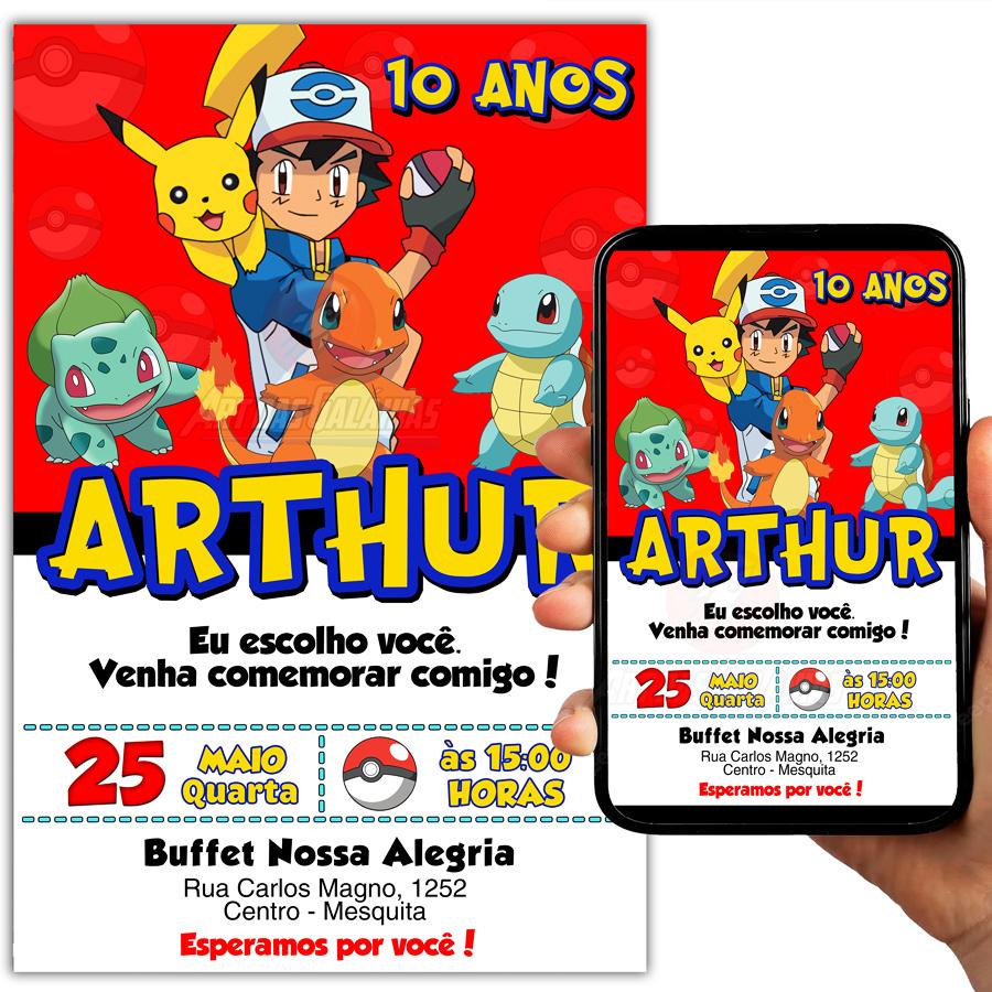 Convite Digital Pokémon