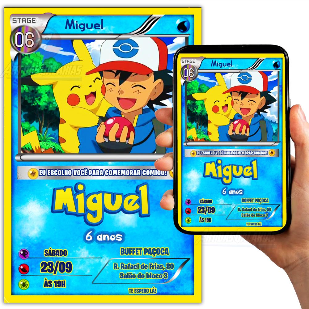 Convite Digital Pokémon
