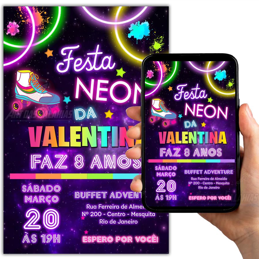 Convite Digital Neon