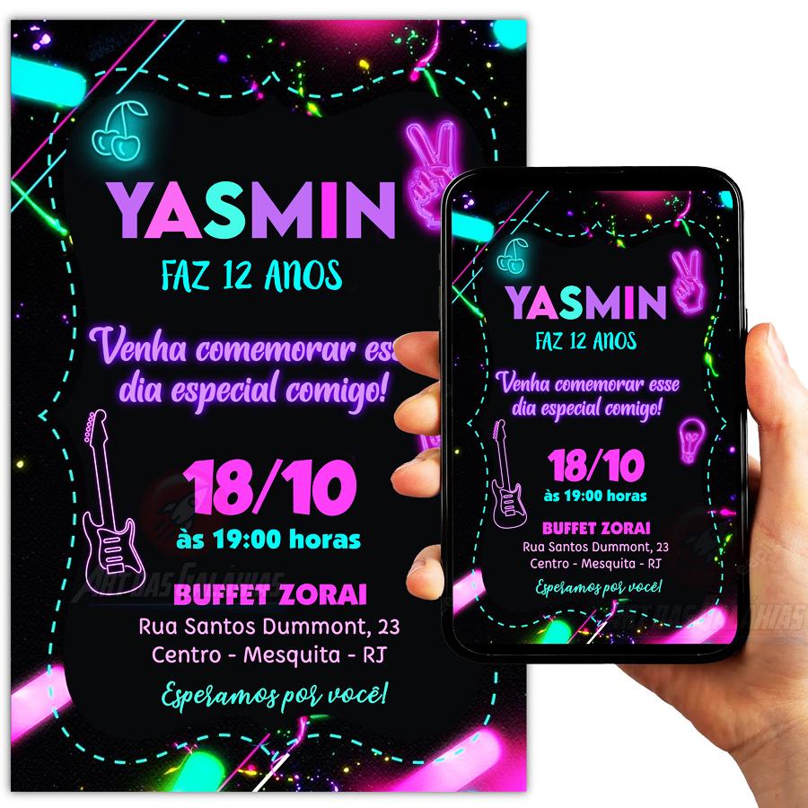 Convite Digital Neon