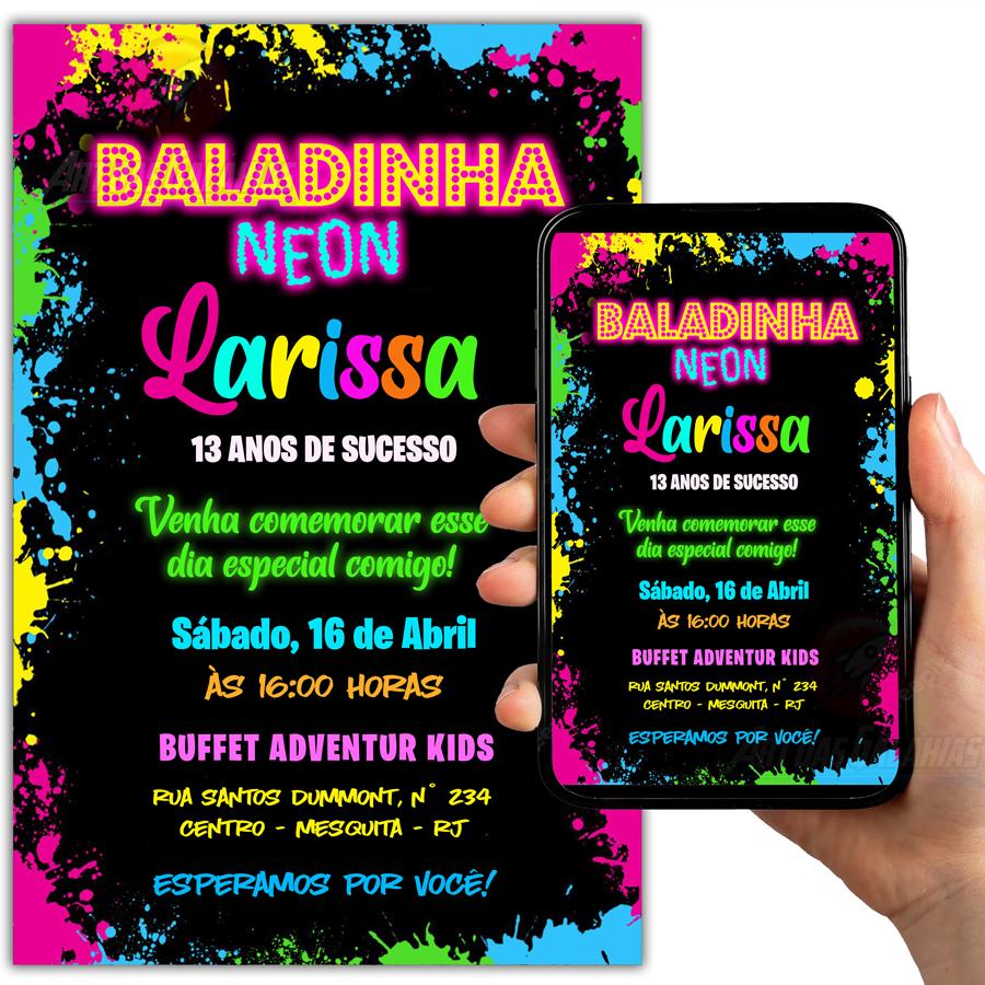 Convite Digital Neon