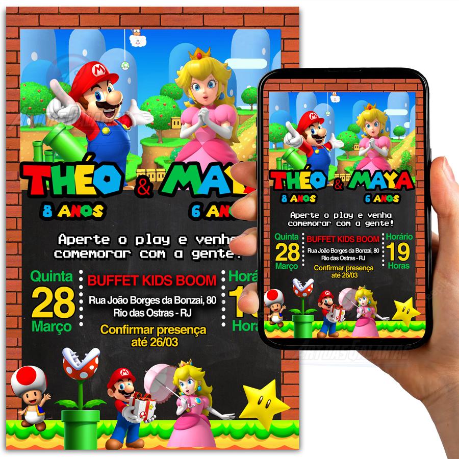 Convite Digital Super Mario
