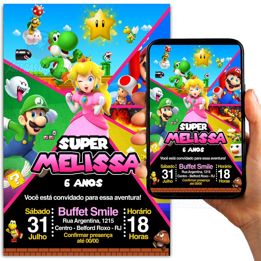 Convite Digital Super Mario