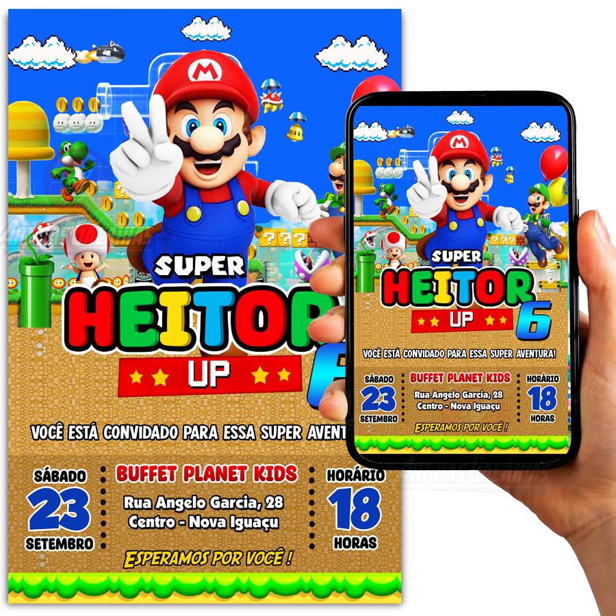 Convite Digital Super Mario