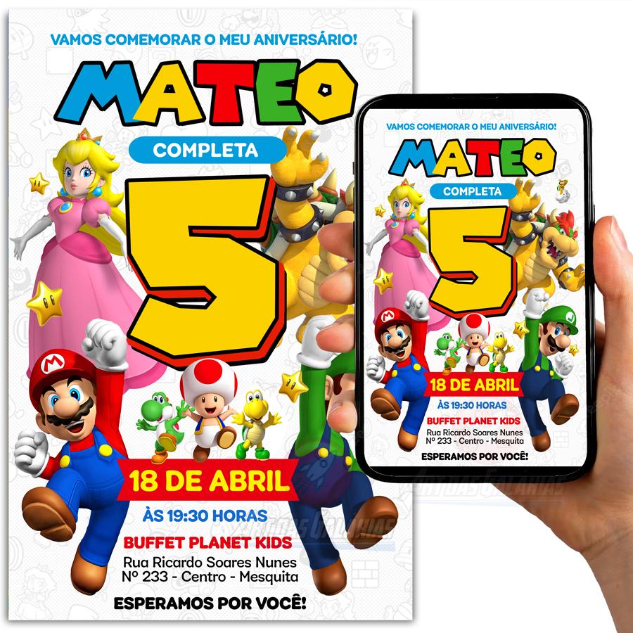 Convite Digital Super Mario
