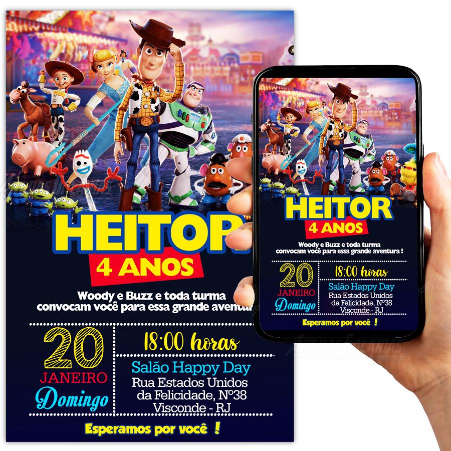 Convite Digital Toy Story