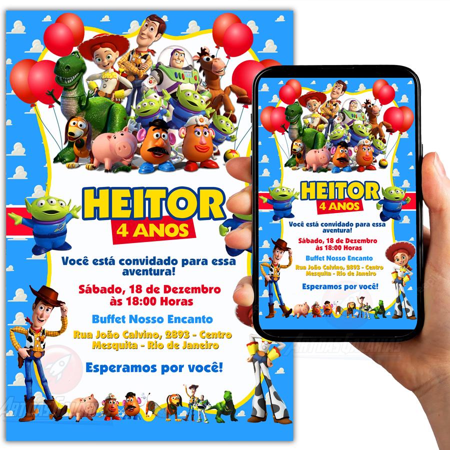 Convite Digital Toy Story