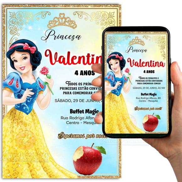 Convite Branca de Neve Digital