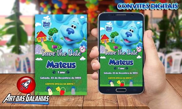 Convite Digital as Pistas de Blue - Save The Date