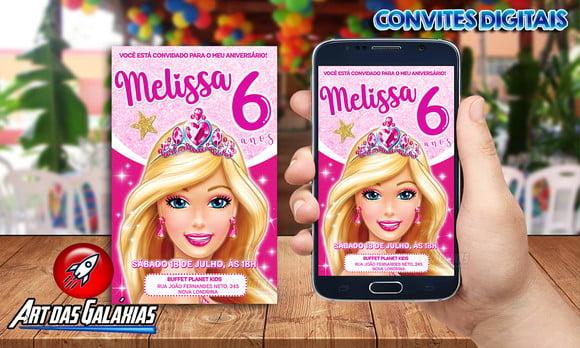 Convite Digital Barbie