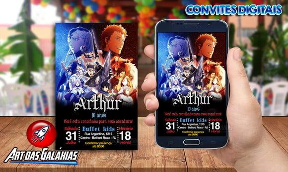 Convite Digital Black Clover