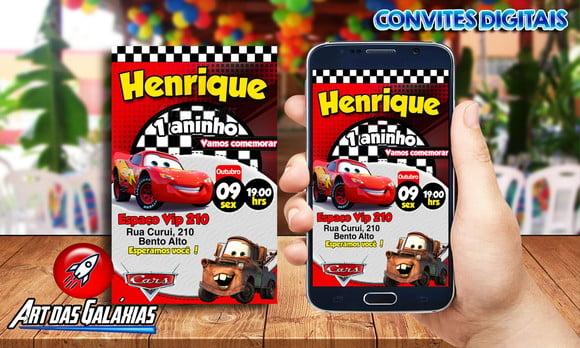 Convite Digital Carros MOD01
