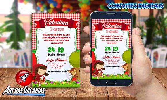 Convite Digital Chapeuzinho Vermelho