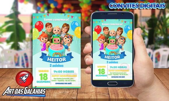 Convite Digital Cocomelon
