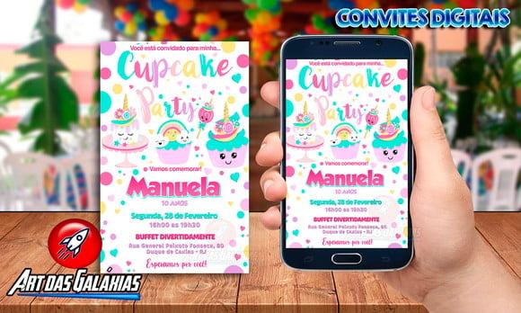 Convite Digital Cupcake