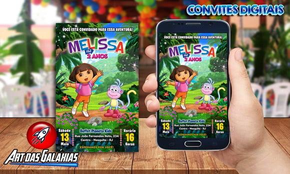 Convite Digital Dora Aventureira