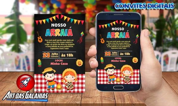 Convite Digital Festa Junina - Arraiá