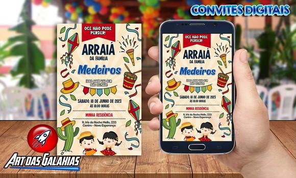 Convite Digital Festa Junina - Arraiá
