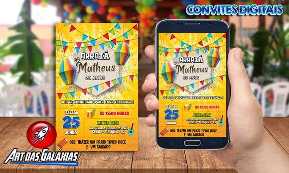 Convite Digital Festa Junina - Arraiá