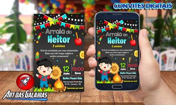 Convite Digital Festa Junina - Arraiá