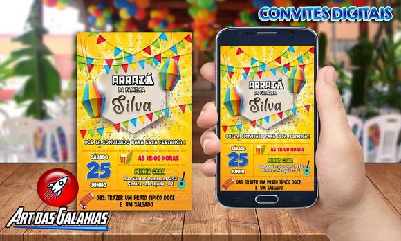 Convite Digital Festa Junina - Arraiá