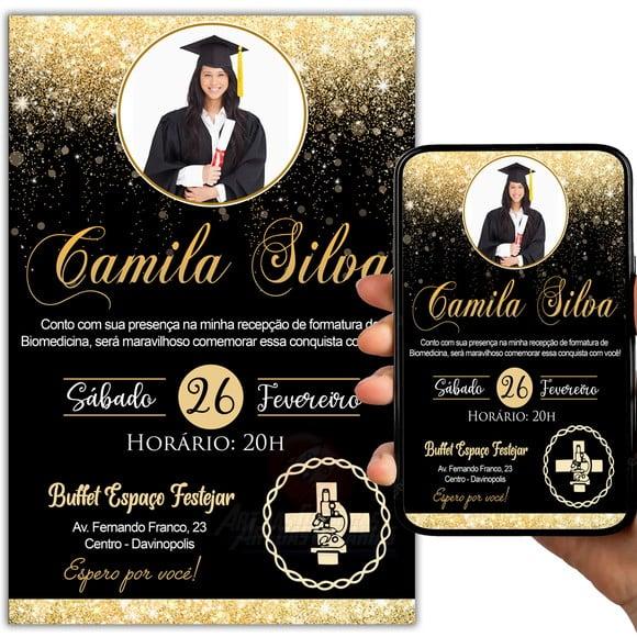 Convite Digital Formatura Gold