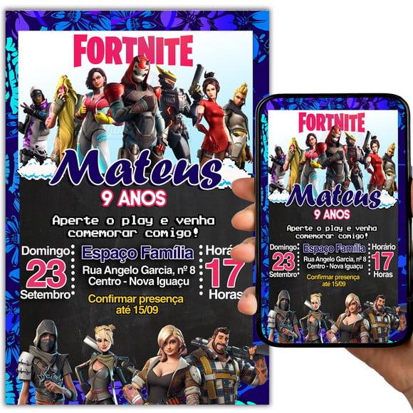 Convite Digital Fortnite MOD01