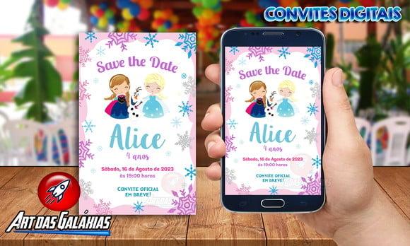 Convite Digital Frozen Save The Date