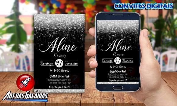 Convite Digital Glitter