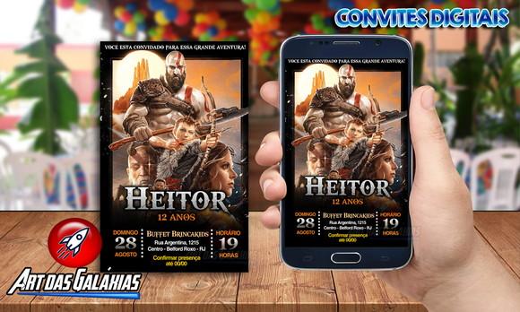Convite Digital God Of War