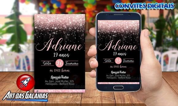 Convite Digital Glitter