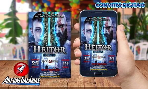 Convite Digital God Of War