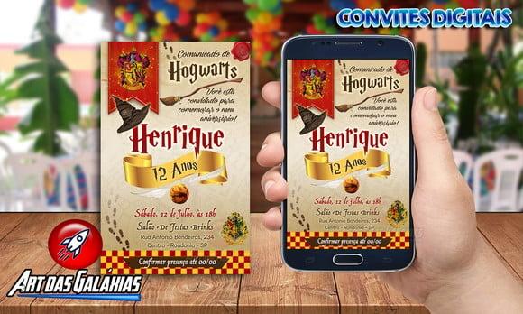Convite Digital Harry Potter