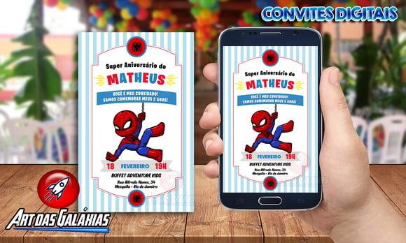 Convite Digital Homem Aranha