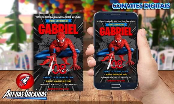 Convite Digital Homem Aranha