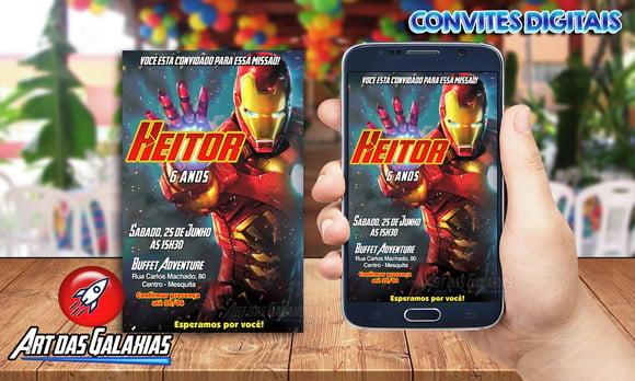 Convite Digital Homem de ferro